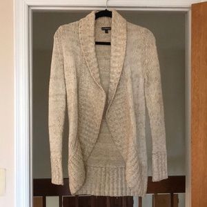 Express Cream Shawl Open Sweater S